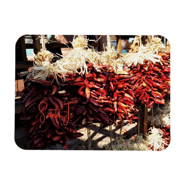 Chili Ristras Santa Fe New mexico Magnet (Horisontell)