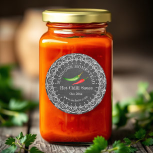 Chili Sauce   Land Rustic Runt Klistermärke
