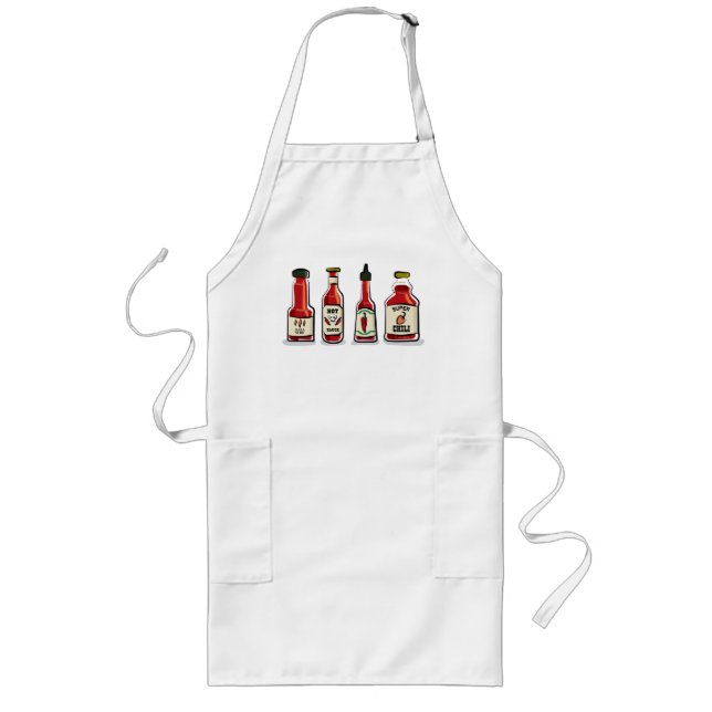 Chili Sauces Chef's Apron Långt Förkläde (Framsidan)