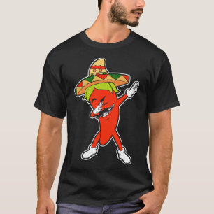 Chili som baddar för Jalapenoklick för peppar de T Shirt