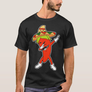 Chili som baddar för Jalapenoklick för peppar den T Shirt