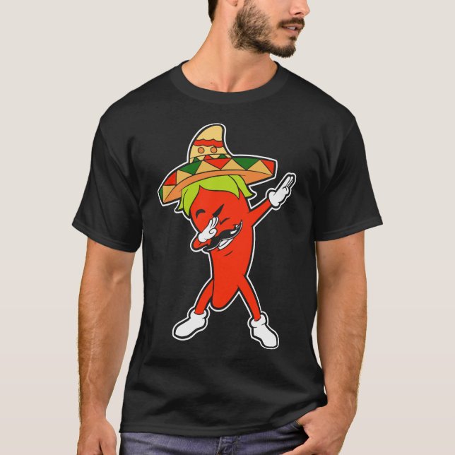 Chili som baddar för Jalapenoklick för peppar den T Shirt (Framsida)
