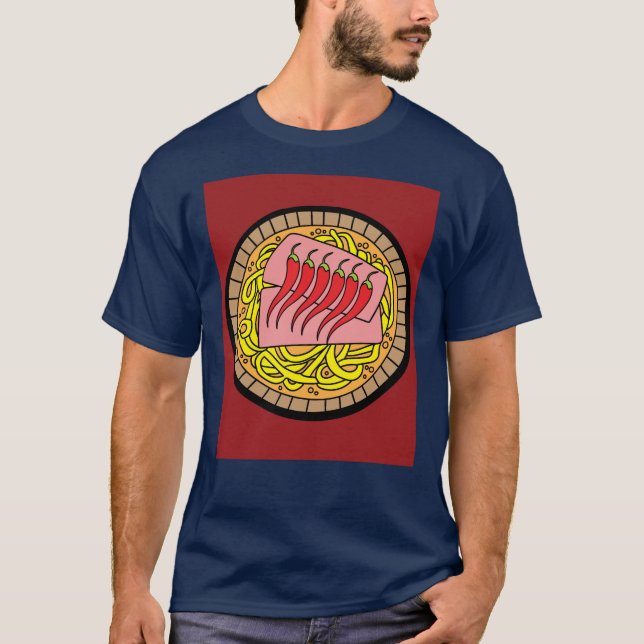 Chili Spicy Food Vegetable Hett Peppers T Shirt (Framsida)