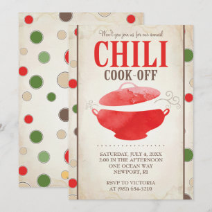 Chili Tävling inbjudningar ~ BBQ Inbjudan