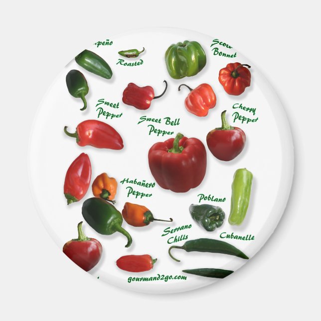 Chili Varieties Magnet (Framsidan)