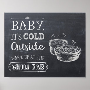 Chilibarskylt Poster