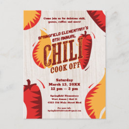 Chilicookoff | BBQ-inbjudan till grillfest Vykort