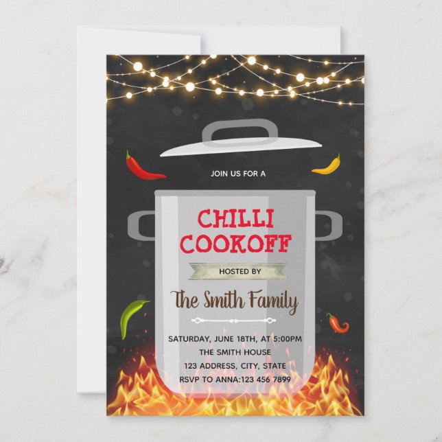 Chilicookoff-inbjudan Inbjudningar (Framsida)