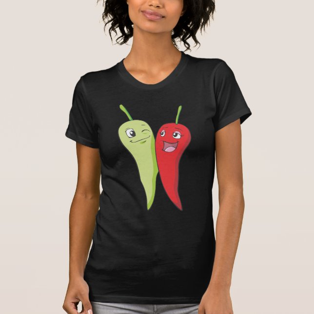 Chilien för skjorta | för Chilipeppar T pepprar Tee Shirt (Framsida)