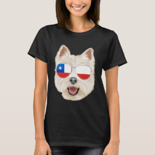 Chiliens flagga West Highland White Terrier Hund C T Shirt