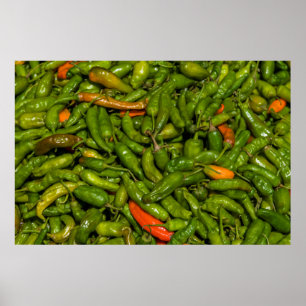 Chilies Försäljning På Marknad Poster