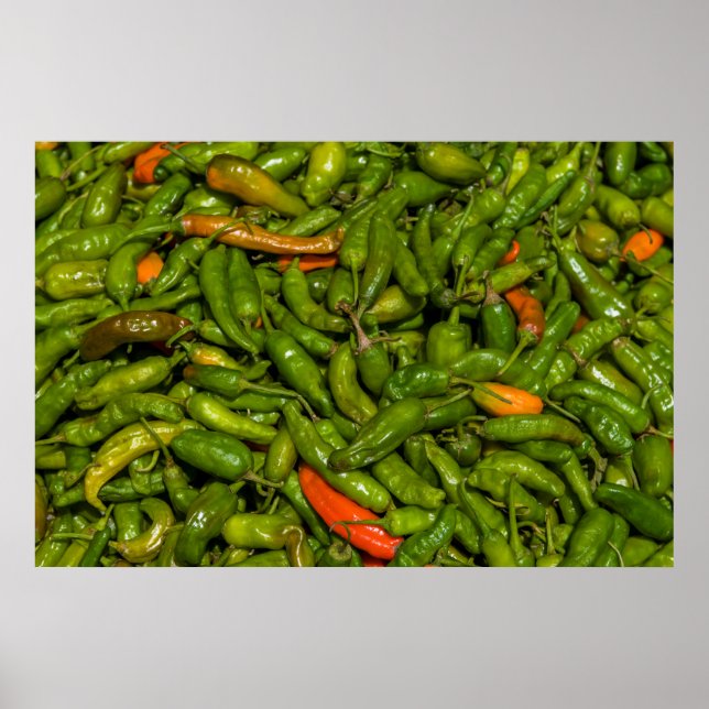 Chilies Försäljning På Marknad Poster (Framsidan)