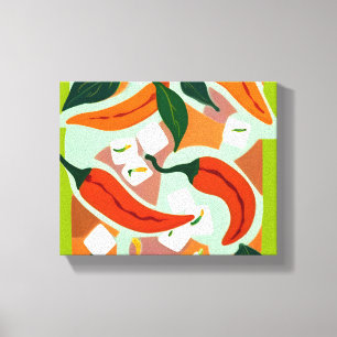 Chilies & Ice Cubes Canvastryck