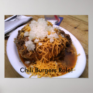 Chilihamburgareaffisch Poster