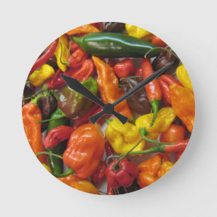 Chilihög Rund Klocka