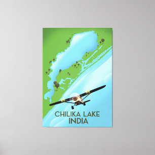 Chilika Sjö Indiens reseaffisch Canvastryck