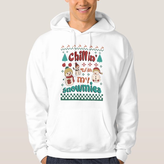 Chilin med mina snowmier - Winter Wonderland Art Hoodie (Framsida)