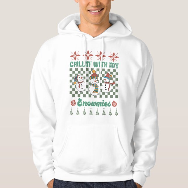 Chilin med mina snowmier - Winter Wonderland Hoodie (Framsida)