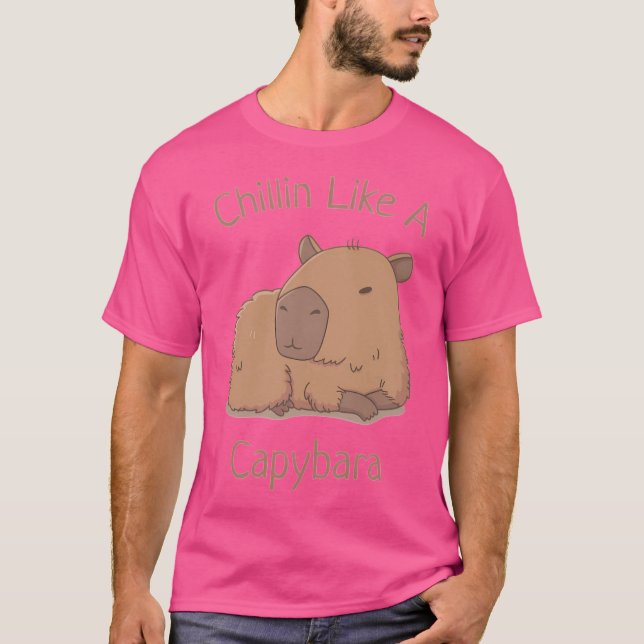Chilin som en Capybara T Shirt (Framsida)