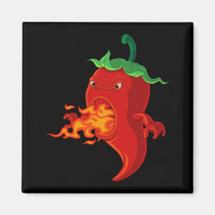 chilipeppar av röd hett med låga magnet