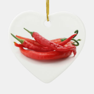 chilipeppar julgransprydnad keramik
