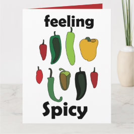 Chilipeppar Känner Kryddig Fiesta-fest Kort