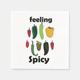 Chilipeppar Känner Kryddig Fiesta-fest Pappersservett