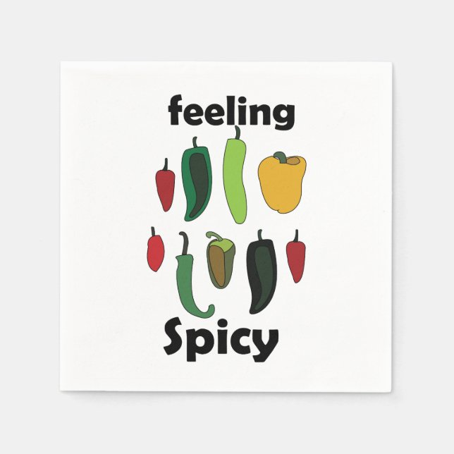 Chilipeppar Känner Kryddig Fiesta-fest Pappersservett (Framsidan)