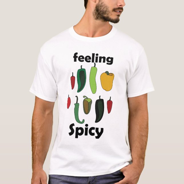 Chilipeppar Känner Spicy Fiesta-fest T Shirt (Framsida)
