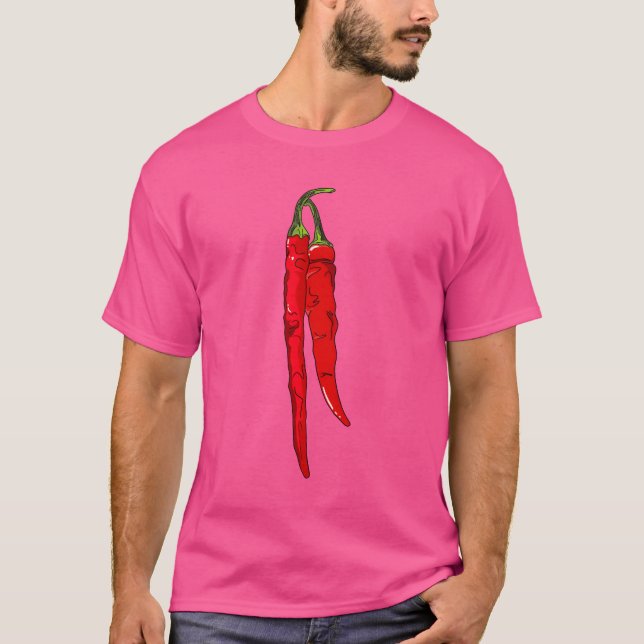 Chilipeppar Kryddstark mat present T Shirt (Framsida)