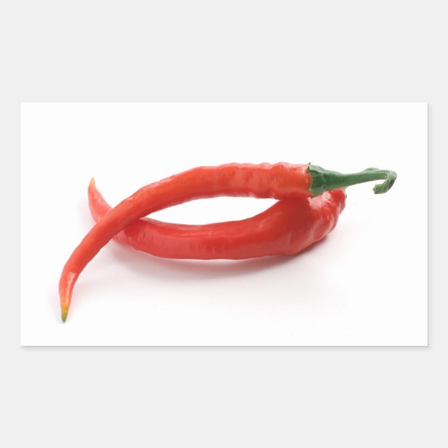 chilipeppar rektangulärt klistermärke (Framsida)