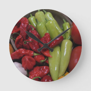 Chilipeppar Rund Klocka