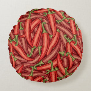 Chilipeppar Rund Kudde