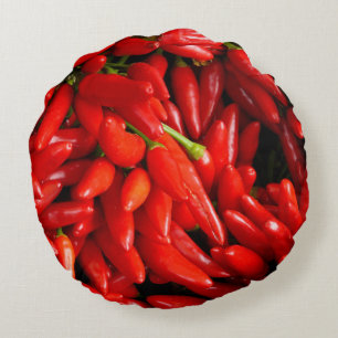 Chilipeppar Rund Kudde