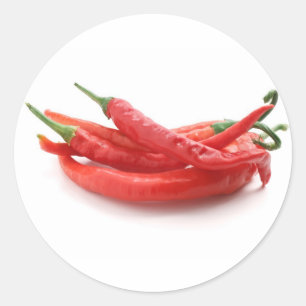 chilipeppar runt klistermärke