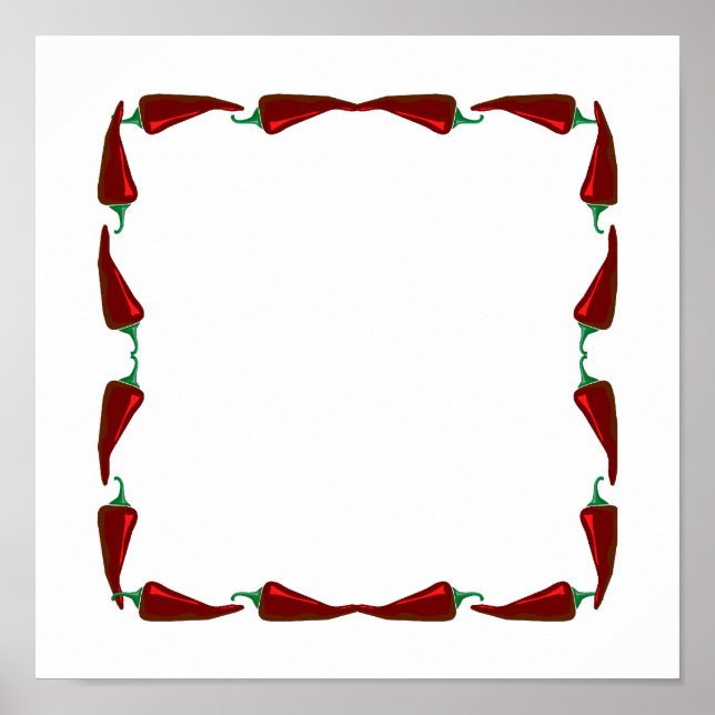 Chilipeppar slutar i ram poster (Framsidan)