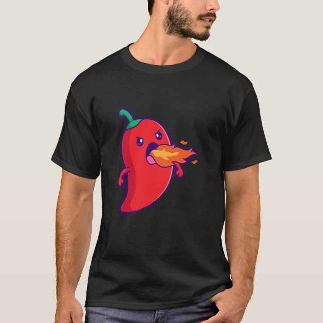 Chilipeppar som andas eld t shirt (Framsida)