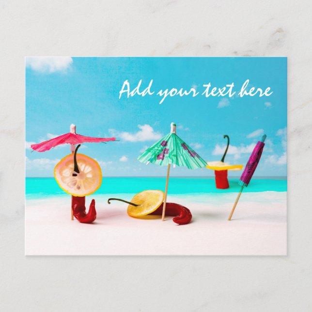 Chilipeppar Vid Havet Vykort (Framsida)