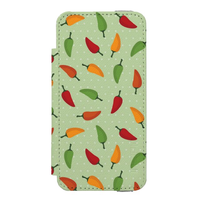 Chilipepparmönster Incipio iPhone Wallet Skal (Folio Framsidan)