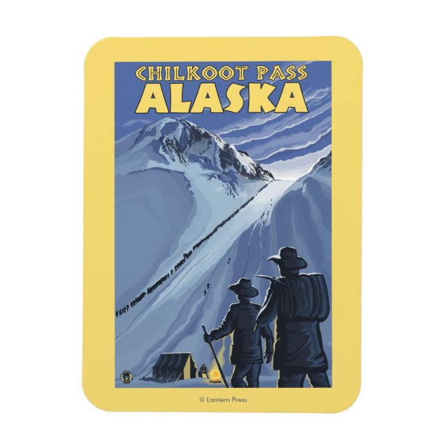 Chilkoot Pass, Alaska Guld Miners Magnet (Vertikal)