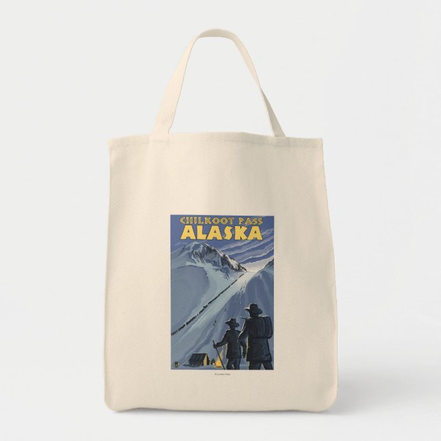 Chilkoot Pass, Alaska Guld Miners Tygkasse (Framsidan)