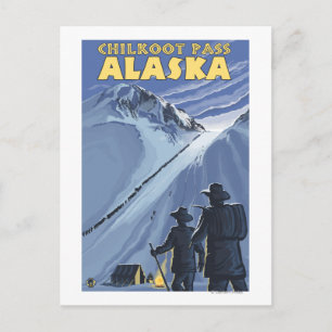 Chilkoot Pass, Alaska Guld Miners Vykort