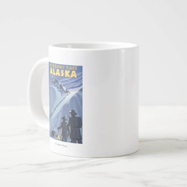 Chilkoot Pass, Alaska Guldgrävare Jumbo Mugg (Framsida vänster)