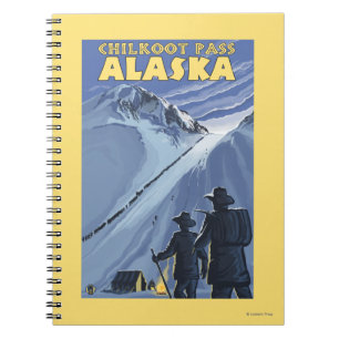 Chilkoot passerar, Alaska guldgruvarbetare Anteckningsbok