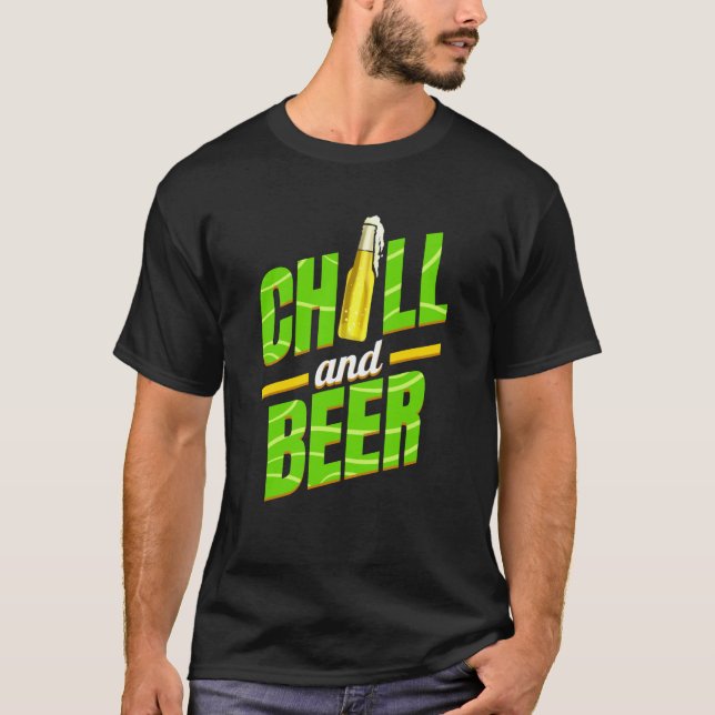 Chill And Beer On St Patricks Day T Shirt (Framsida)