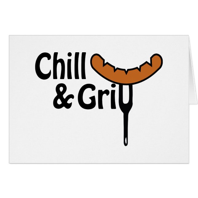 Chill and grill hälsningskort (Framsidan Horizontal)