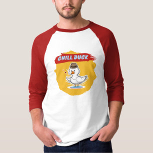 Chill Anka - den ädla Coola Anka Tecknad Raglan T Shirt