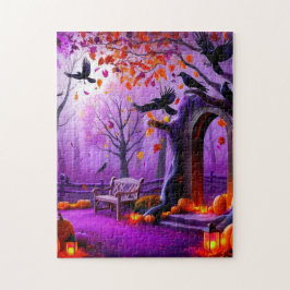 Chill Autumn Vibes med pumpor och Kråkor Pussel