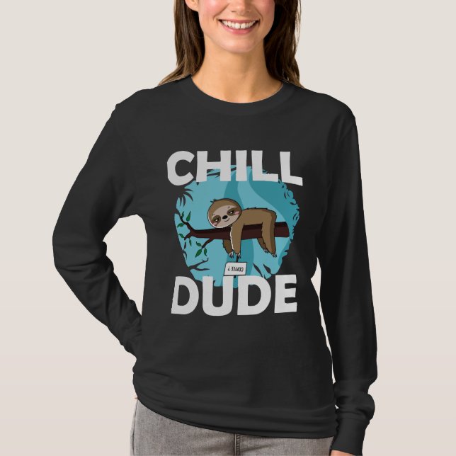 Chill Boy Sloth T Shirt (Framsida)