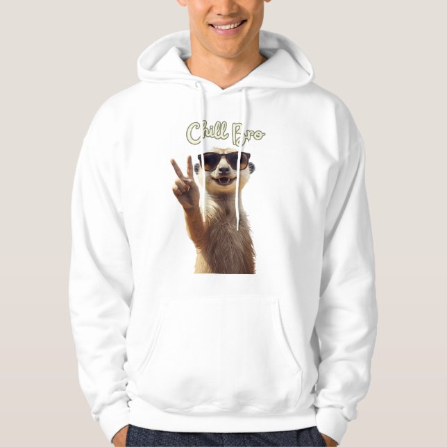 Chill Bro – Funny Sloth Hoodie (Framsida)